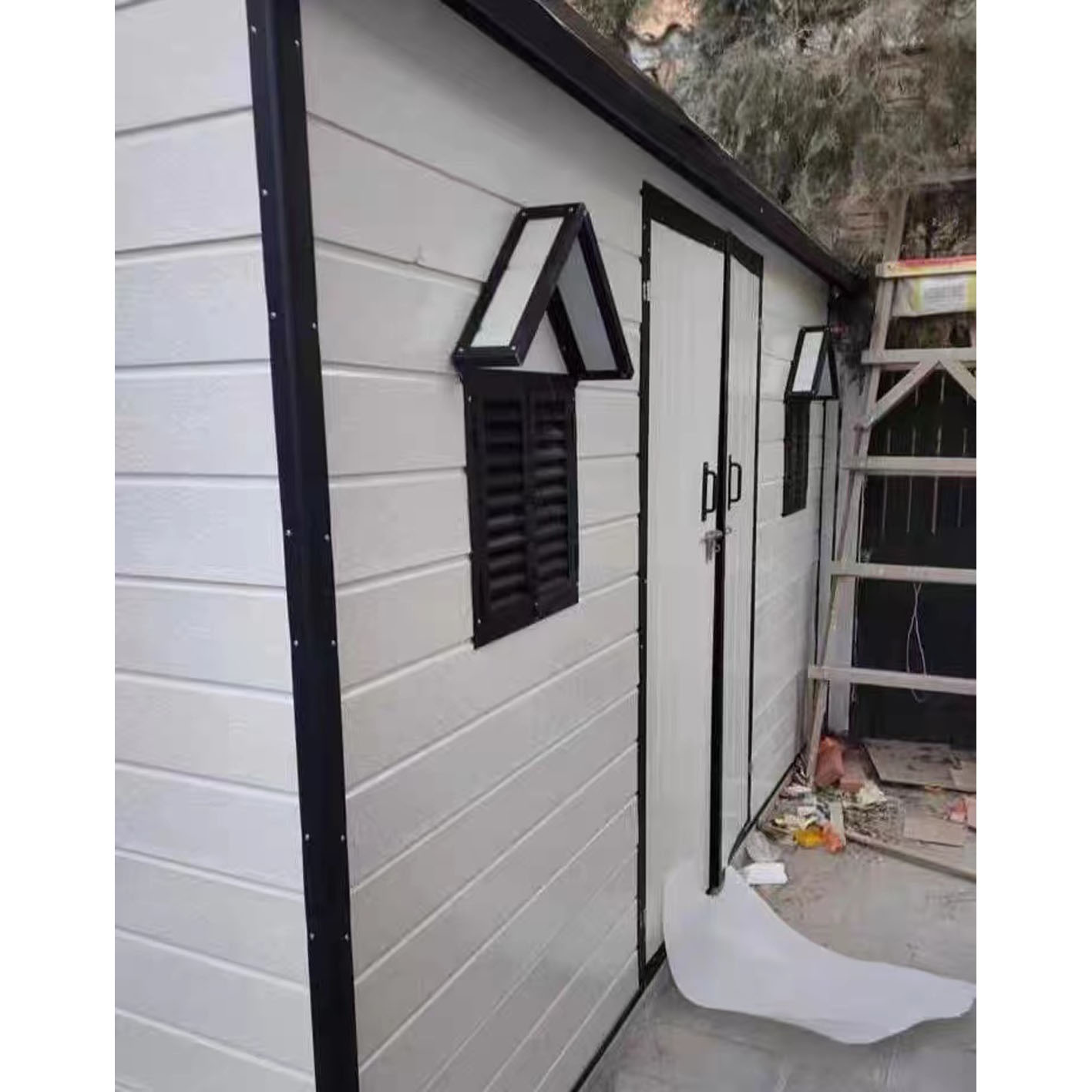 【Storage Shed】Outdoor storage room assembly simple mobile mobile outdoor tool room