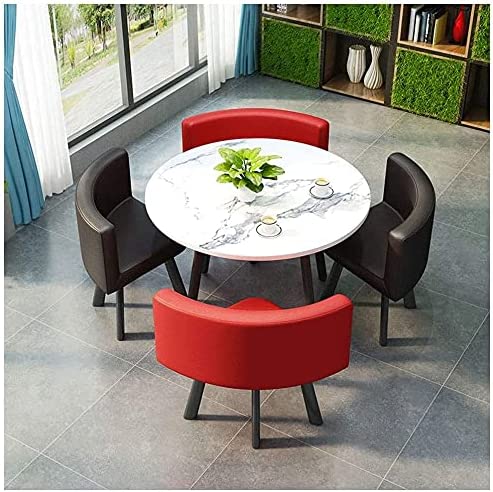 【Furniture】【BS】Kitchen Dining Table Set Round Dining Table Set for Home, Home Furniture Set 1 Table 4 Chairs