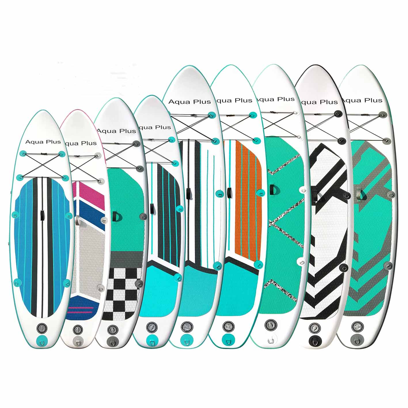 Aqua Plus 6inches Thick Inflatable SUP for All Skill Levels Stand Up Paddle Board,Paddle,Double Action Pump,ISUP Travel Backpack, Leash,Shoulder Strap,Youth,Adult Inflatable Paddle Board