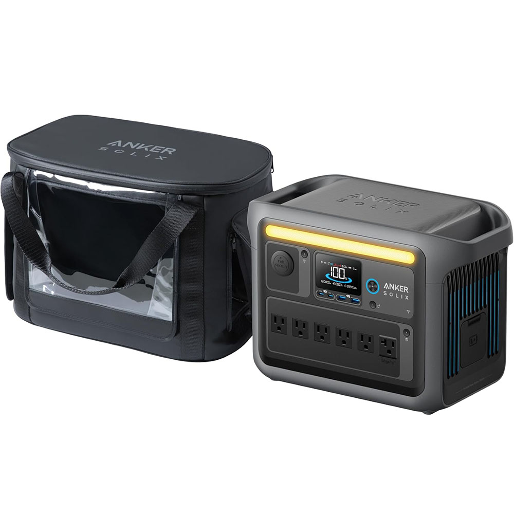 Anker SOLIX C1000 Portable Power Station with Water-Resistant Carry Bag