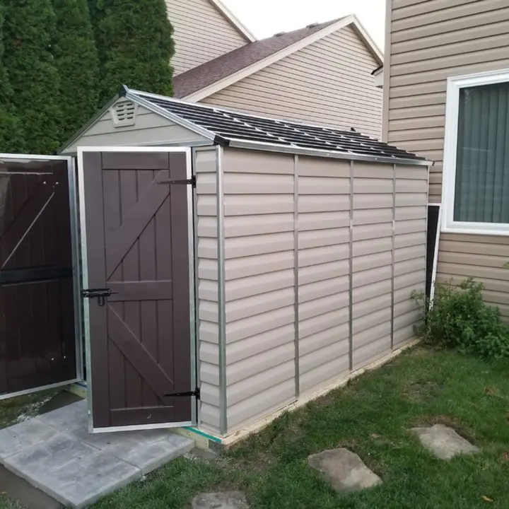 【Storage Shed】6 ft. Width X 10 feet. D plastic storage shed. Peter changed the group photo.