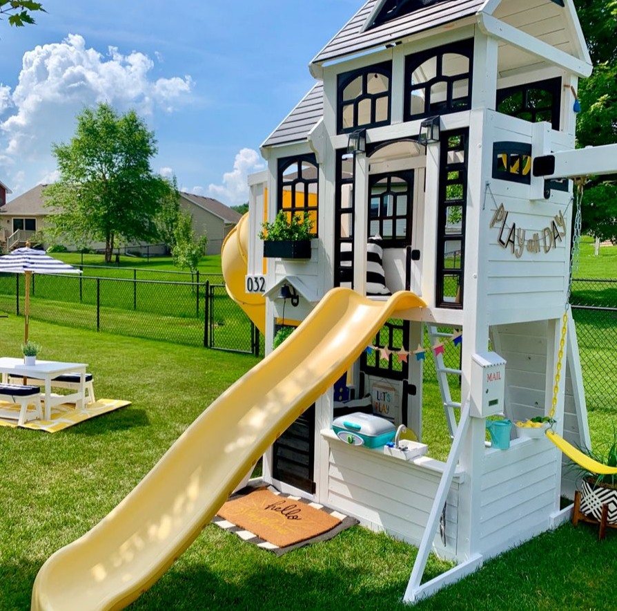 Stilt house children's slide complete set free shipping
