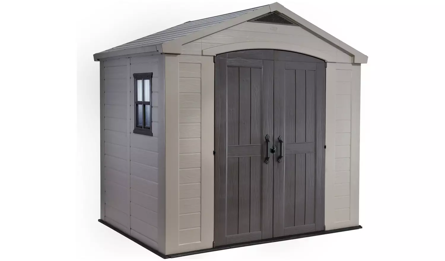 Keter Factor Apex Garden Storage Shed 8 x 6ft – Beige/Brown
