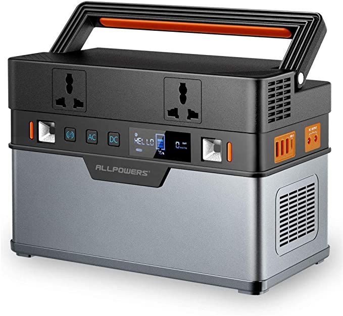 ALLPOWERS Portable Power Station 700W 606Wh MPPT Solar Generator with 2x 230V AC Outlet, 100W USB-C, 0-80% Within 1.5 Hour Fast Charging Backup Battery for Home Emergency Outdoor Trip RV Camping