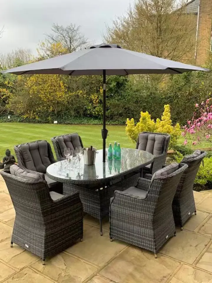 Set of 6 Portland Armchairs 1.6m Rectangle