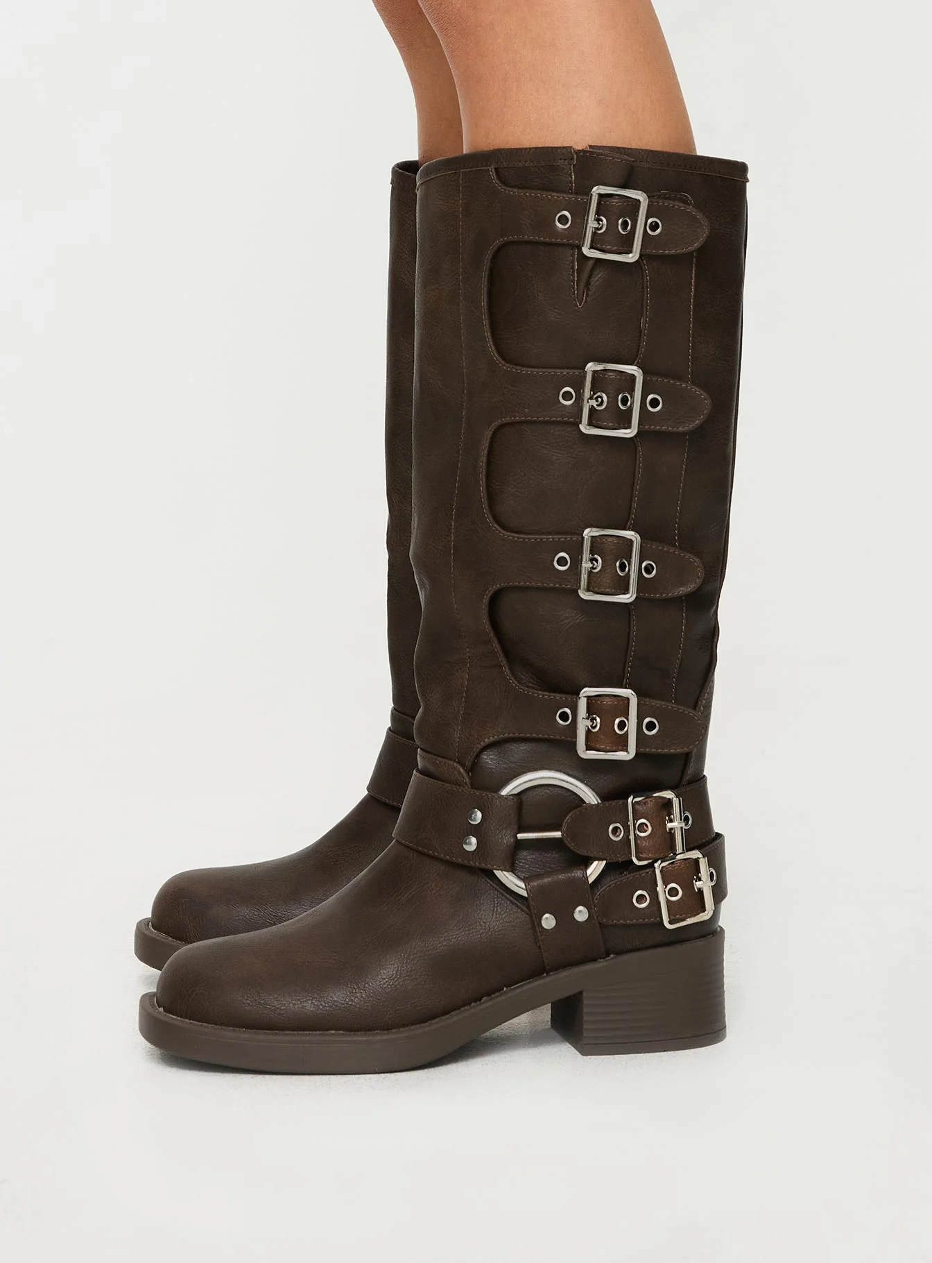 Buckle Down Boots Brown