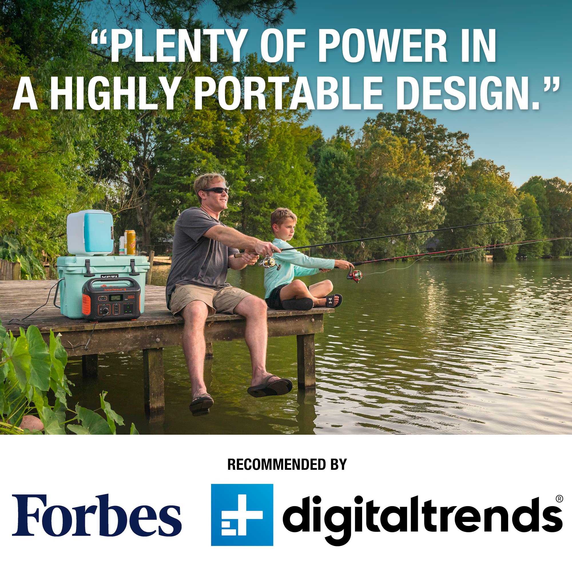 Jackery Portable Power Station Explorer 500, 518Wh Outdoor Backup Mobile Lithium Battery Pack with 230V/500W AC Outlet for holiday RV Camping, Outdoor Adventure, Emergency