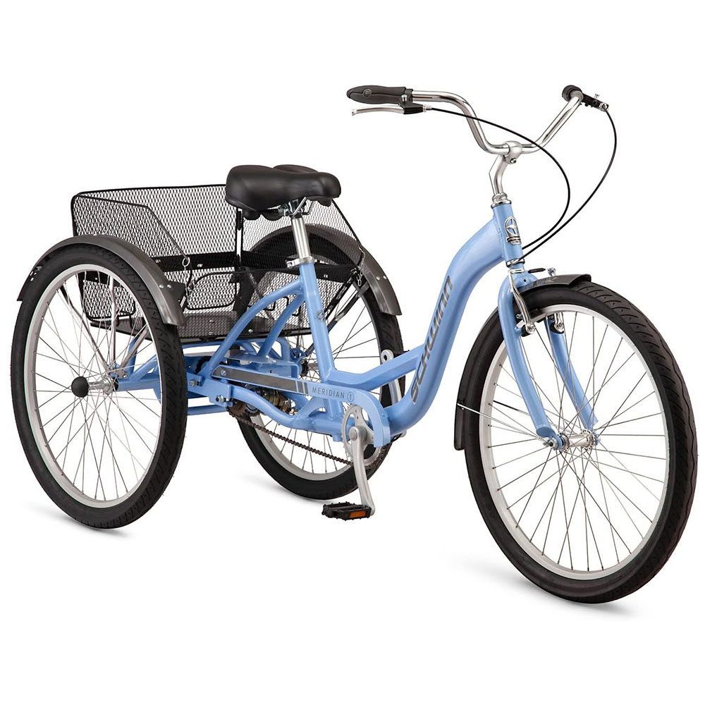 Schwinn Meridian Adult Tricycle, 24 or 26-Inch Wheel Options, Low Step-Through Aluminum Frame