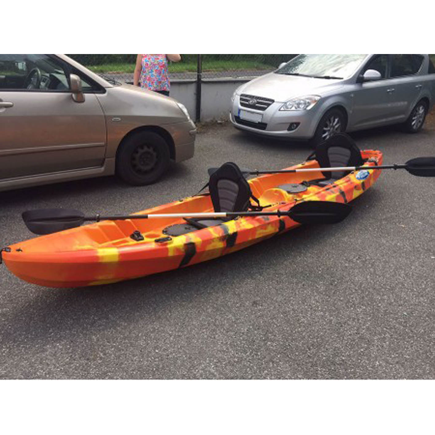 Cyclone 2+1 Family Sit On Kayak Flame Orange