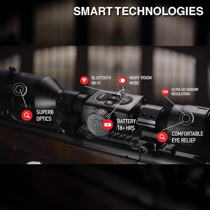 ATN X-Sight 4K Pro (4th Generation) Smart Day/Night Hunting Scope Kit with 20,000mAh Battery
